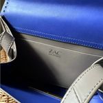 Zac Posen Gray Crossbody Bag with Gold Clasp and Leather Finish Photo 5