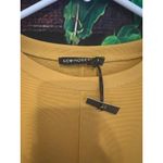 LCW Modest Ribbed Long Sleeve Midi Shift Dress Rust Gold Mustard Fall Boho XL Photo 2