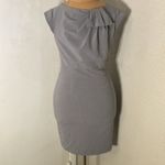 Sandra Darren Sleeveless Gray Dress With Large Bow 4P Corporate Siren Coquette Photo 2