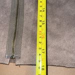 Hem & Thread  women’s large brown full front zip sherpa lined faux suede skirt Photo 4