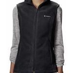Victoria's Secret Columbia Sleeveless Black Benton Springs Fleece Full Zip Vest Layers Size Large Photo 0