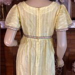 VINTAGE LATE 1960'S/EARLY 70'S YELLOW COTTON EMPIRE WAIST MAXI DRESS (M) Size M Photo 5