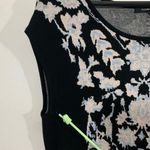 Nanette Lepore Nannette Lepore Good Karma Intarsia Knit Black Floral Sheath Dress Photo 12