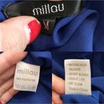 MILLAU Chiffon Blue Shift Swing Dress Sheer Layers Scoop Neck Sleeveless Medium Photo 4