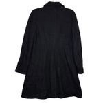 Lands' End  Wool Blend Button Front Long Sleeve Lined Peacoat Size 10 Black Coat Photo 6