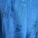 Vintage 70s Prairie Dress Blue Puff Sleeve Floral ILGWU Union Made Size M Photo 10