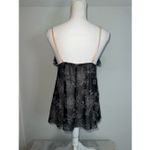 Women’s Black/Pink Chemise Slip Dress Babydoll Medium Black Photo 4