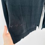 SWTR Pointelle Knit Boatneck Sweater Linen Blend Black Women's XS NEW Photo 1