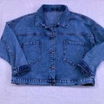 SheIn Double Pocket Button Front Denim Jacket Photo 1