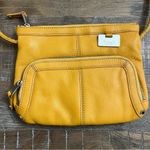 Tignanello Crossbody Bag Womens Yellow Leather Wallet Messenger Purse Photo 1