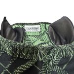 VTG San Remo Womens Knit Jacket XL Black Green Fringe Geometric Boho Cottagecore Photo 6