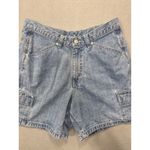 Riders Vintage Denim Cargo Shorts Womens 10 M Pockets High Waist Light Wash 90s Blue Photo 1