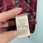 Free People Women's Pomegranate Combo Floral Elsa Open Back Blouse Size M Photo 5