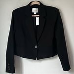 NEW Velvet by Graham & Spencer Women’s Black Anya Ponte Cropped Blazer Sz Med ♟️ Photo 1