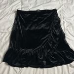 Forever 21 Ruffle Black Velvet Skirt Photo 0