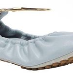 Fendi  Filo Leather Ballerina Blue Flat Photo 0