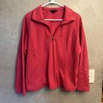 Lands' End ✨ L/P 14-16 Pink THERMCHECK Quarter Zip Fleece Pullover Jacket Sweater✨ Photo 3