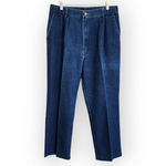 American Vintage Vintage 80s Props High Waisted Dark Wash Pleated Trouser Jeans Straight Leg 12 Photo 8