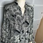 EXPRESS  Floral Ruffle Hem Oversized Shirt Dress Size Medium Photo 9