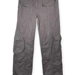 Brandy Melville Kim Cargo Pants One Size Gray Mid Rise Y2K Grunge Bungee NWT Photo 0