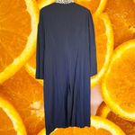 Vintage Dana Kay Black Long Dress with High Slits Tiger Print Neckline Size‎ 8 Photo 7