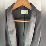 ASOS  12 Classic Wrap Satin Trim Mini Dress - Black Formal Photo 5