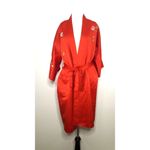 Vintage Japanese Red Embroidered Kimono Robe Long Sleeve Boho Hippie Jacket Size undefined Photo 1