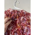 Sadie & Sage Cropped Floral Mock Neck Boho Girly Cute Blouse Top Size Small Pink Photo 2