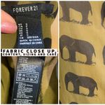 Forever 21 OLIVE GREEN & BLACK ELEPHANT PRINT HIGH LOW SHEER TUNIC (S) Photo 8