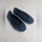 Tory Burch Women’s‎  Minnie Travel Ballet Flat Suede Blue Size 6 M Photo 1