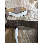 Minka Women Peach Pyramid Studs Lori Tan Leather Studded Sandals 9 Made In Italy Photo 5