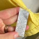 Quacker Factory  Size Medium Yellow Full Zip Jacket Embroidered Butterflies Photo 5