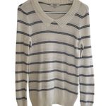 Madewell  Collared Striped Sweater Navy/Cream Small Comfort Photo 1