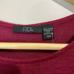 RDI  Women’s Long Sleeve Ruffle Bottom Dress Maroon Size Small NWT Photo 4