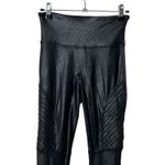 Spanx Faux Leather Moto Leggings Pants Black Women’s Size Medium Power Waistband Photo 2