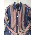 Ralph Lauren  Women's pink,blue, green stripe long sleeve button down Size‎ 10 Photo 5