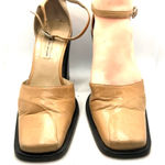 Chuckies New York Strategic VINTAGE 1990'S CHUCKIES NEW YORK STRATEGIA TAN MARY JANE LEATHER HEELS (36) Photo 0