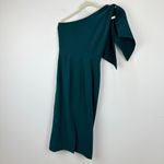 Dress the Population  Tiffany One Shoulder Bow Sheath Dress Pine Green XS NWT Photo 11