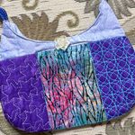 Handmade  Hobo Handbag Shoulder Bag Purse Textured Boho Rainbow Tie Dye Photo 1