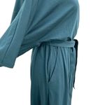 Garnet Hill NWT Kimono Sleeve Jumpsuit Stretch Wide Leg Cropped Teal size XS Photo 6