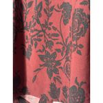 Ava & Viv 2X Burgundy Floral Print Split Back Short Sleeve Blouse Top Photo 2