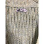 ZARA Blue, Green & Yellow Oversized Cardigan Sweater Size Large Photo 3