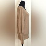 Alfani - Womens Beige Rhinestones Sweater Top Size M Photo 2