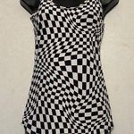 No Boundaries Women’s size medium tank top, black, and white. Photo 0