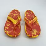 L.L.Bean Orange/Yellow Slip On Flip Flop tie dye Thong Sandals Women's Size 9 Photo 5