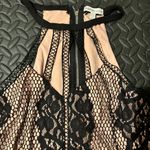Charlotte Russe  lace nude and black bodycon dress XS Photo 2