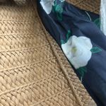 Draper James Tan and Blue Woven Tote Bag with Floral Scarf Photo 4