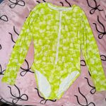 Michael Kors MICHAEL  Lime Floral Bodysuit Photo 1