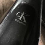 Calvin Klein Black Leather loafers slip on Dress Shoes career Womens Size 8 Photo 1