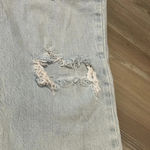 ZARA  straight leg cropped jeans Raw hem Ripped Light Wash Womens size 6 Photo 9